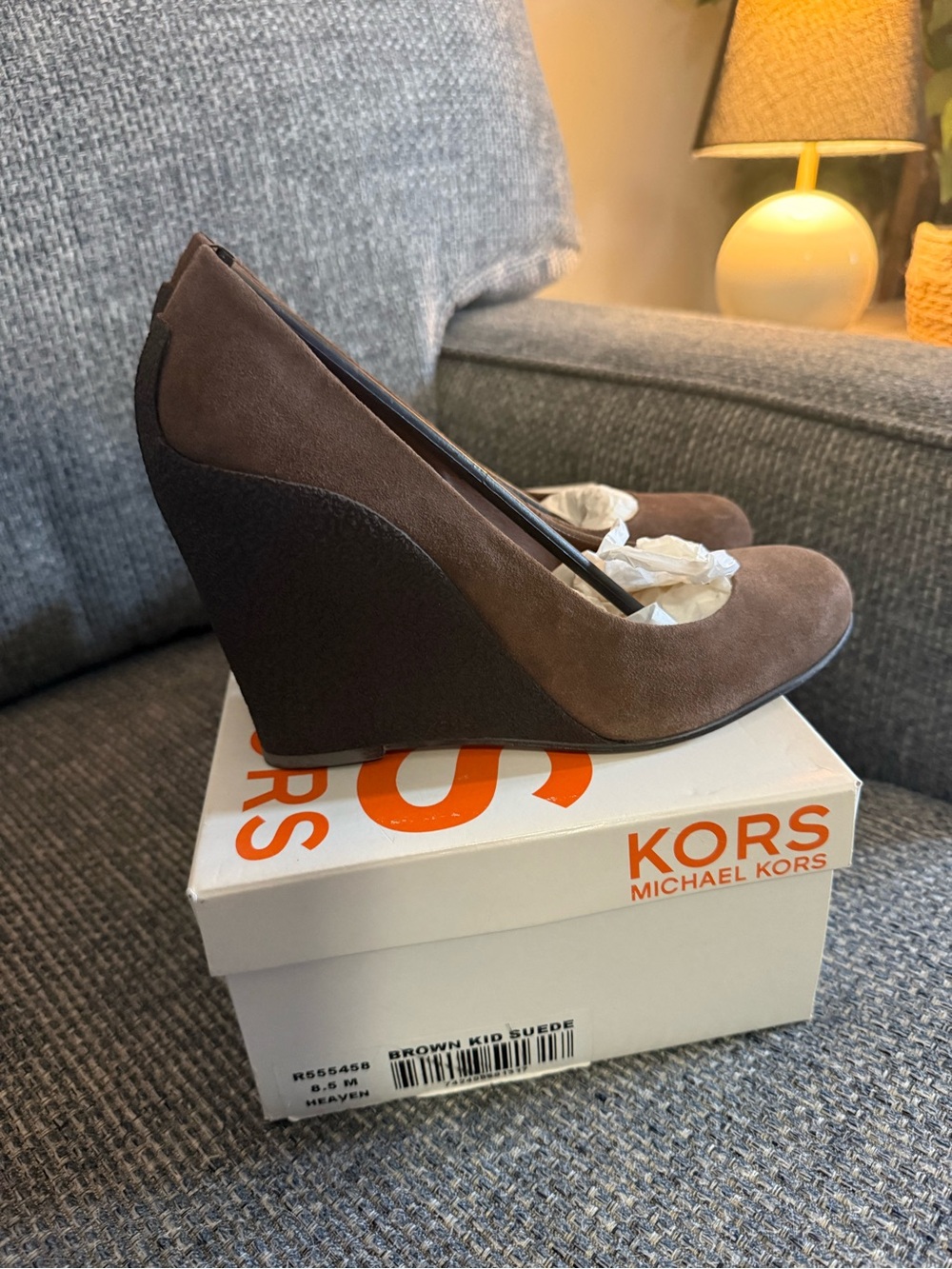 Michael Kors Brown Suede Wedge Heels